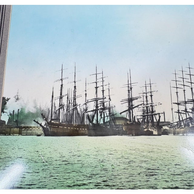 Rare Antique Hand-Colored Photograph of Port Blakely, WA Mill (c. 1900) by Wilhelm Hester Offered for sale is a remarkable...