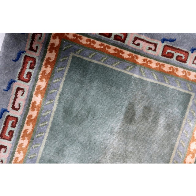 1960s, Vintage Tibetan Art Deco Handmade Rug 4 X 6 For Sale In New York - Image 6 of 12