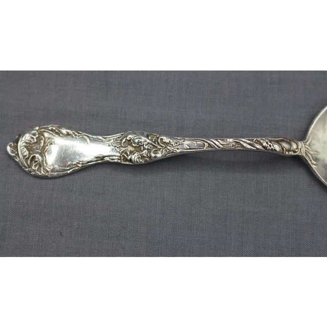 Pair of Reed & Barton Sterling Silver Cream Soup Spoons For Sale In Raleigh - Image 6 of 7