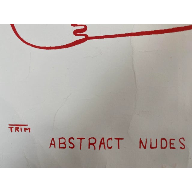 1950s Modernist Abstract Figurative Print, Framed For Sale - Image 10 of 13