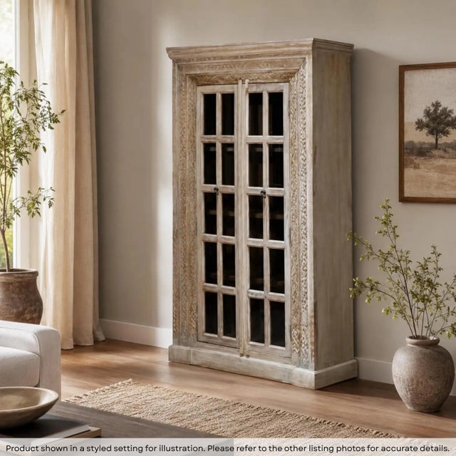 Dimensions: 48″wide X 22″deep X 82″high Features: • A rare piece and one of its kind exists • 100% solid wood construction...