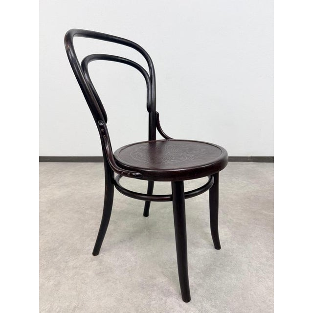Thonet Art Nouveau Bentwood No. 14 Chairs from Gebrüder Thonet, 1930s, Set of 2 For Sale - Image 4 of 11