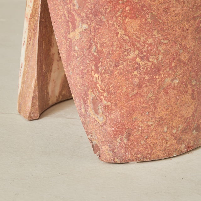 Italian Red Marble Oval Dining Table, 1970s For Sale - Image 10 of 11