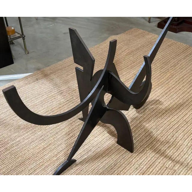 Signed Pucci De Rossi Sculptural Blackened Steel Dining Table Base, 1987 For Sale - Image 14 of 18