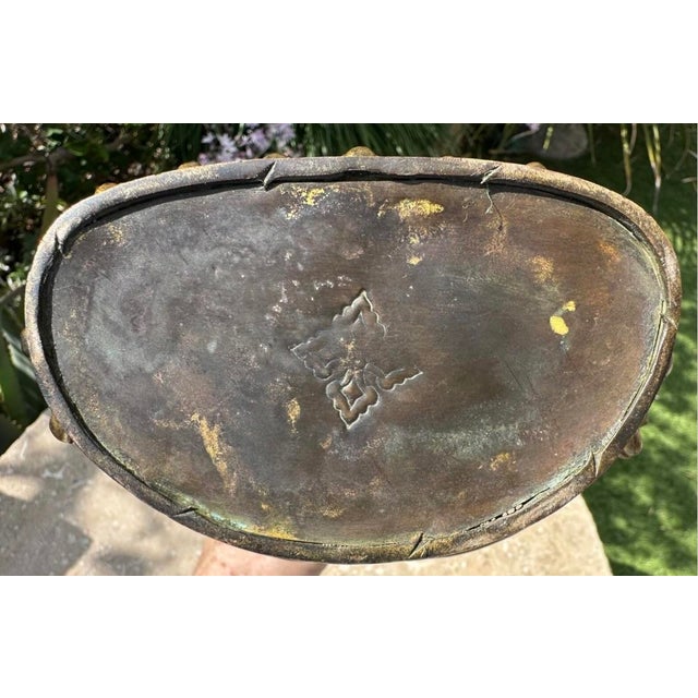 Antique Gilt Bronze Vajrasattva (Dorje Sempa) Statue 9” 19th C. Tibetan Buddhist For Sale - Image 12 of 12