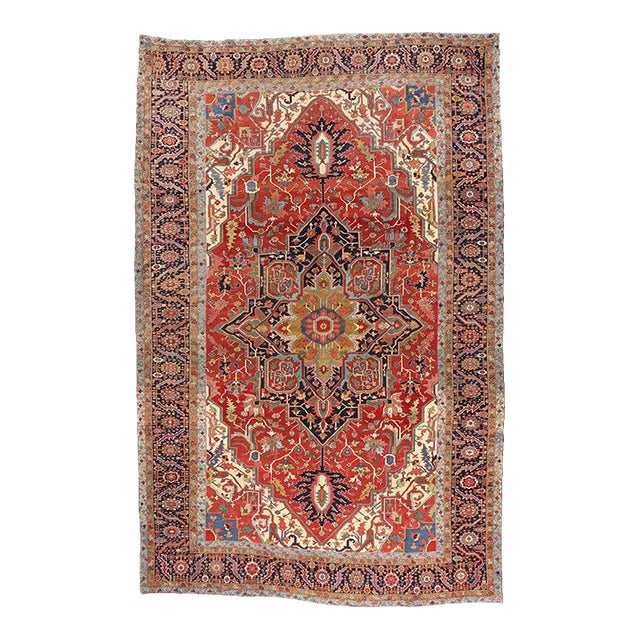 Late 19th Century Persian Serapi Rug, 12'00 X 18'04 For Sale