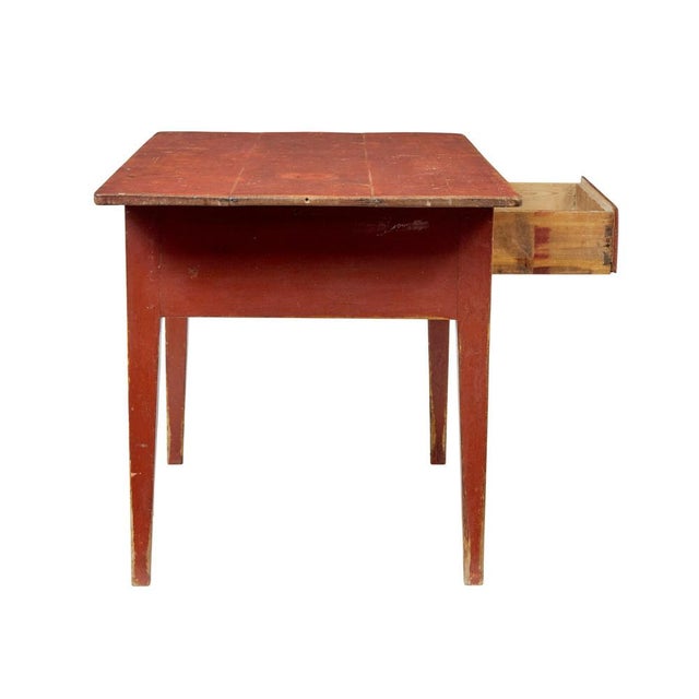 Mid 19th century Swedish painted pine table circa 1860. Beautiful rustic find from our travels around scandinavia. Made in...