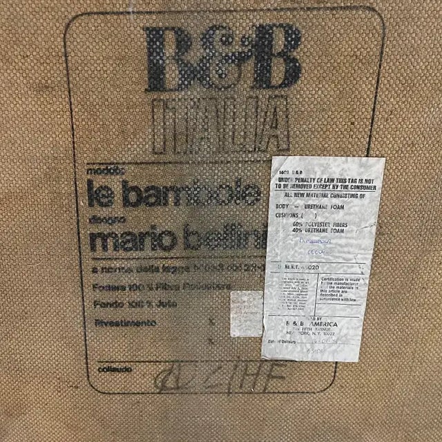 Mario Bellini Le Bambole Loveseat 2 Seater Sofa for B&b Italia, Italy 1986 For Sale - Image 15 of 16