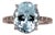 Natural Aquamarine Diamond Ring 14k White Gold 5.09 TCW Certified For Sale