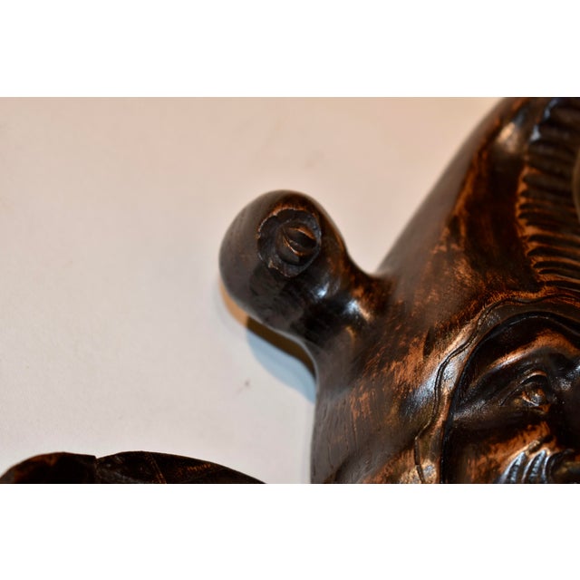 Wood 19th Century English Carved Fruitwood Towel Rack For Sale - Image 7 of 8