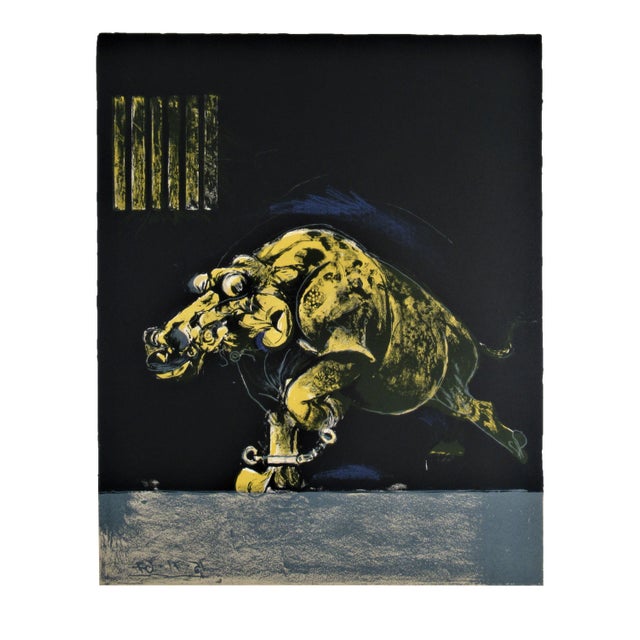 Graham Sutherland, "Chained Beast" from the suite "Bestiary and some Correspondences" For Sale