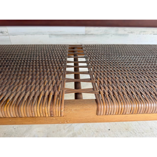 Wood Mid-Century Modern Teak and Cane Coffee Table by Hans J. Wegner for Andreas Tuck For Sale - Image 7 of 10