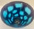 Murano Monumental Murano Facetted Battuto Cobalt Blue Art Glass Bowl For Sale - Image 4 of 9