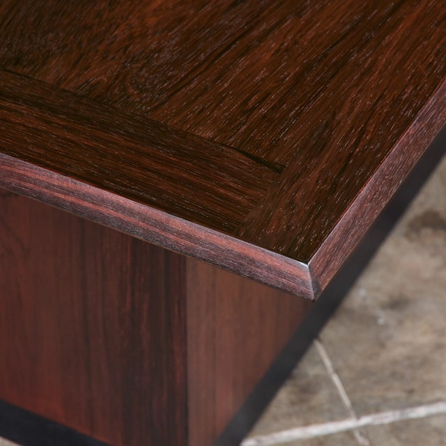 Rosewood Sliding Coffee Bar Table by E. Pedersen & Søn For Sale - Image 14 of 18
