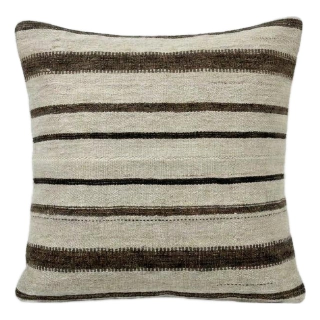 Hand Woven Kilim Pillow Cover 24'' X 24'' For Sale