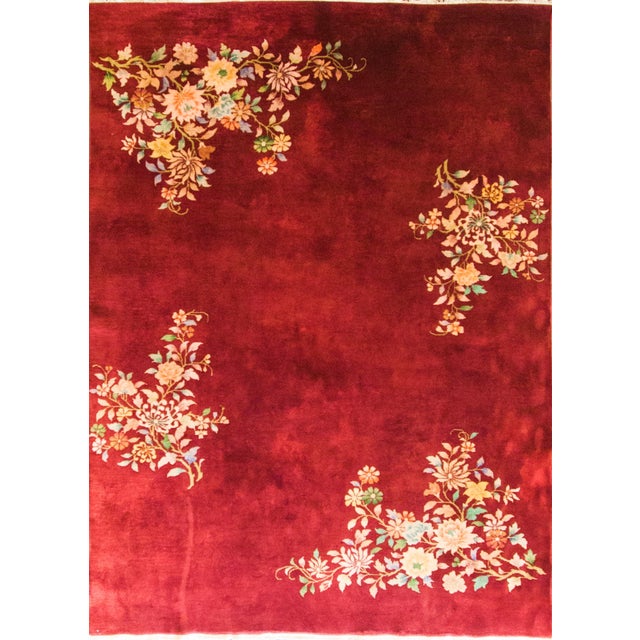 Art Deco Antique Art Deco Chinese Carpet, 6'6" 9'6" For Sale - Image 3 of 8