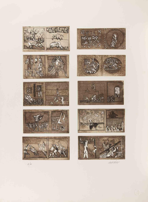 Mariangelo Zappitelli, Illustrated Frames, 1970s, Etching
