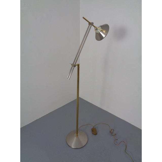1980s Adjustable and Dimmable Brass Floor Lamp from Relco, Italy, 1980s For Sale - Image 5 of 18