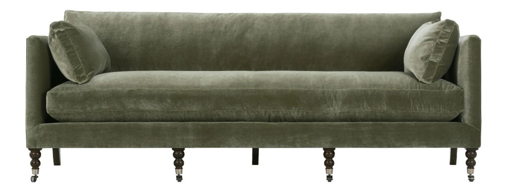 Greta Sofa, Green Velvet