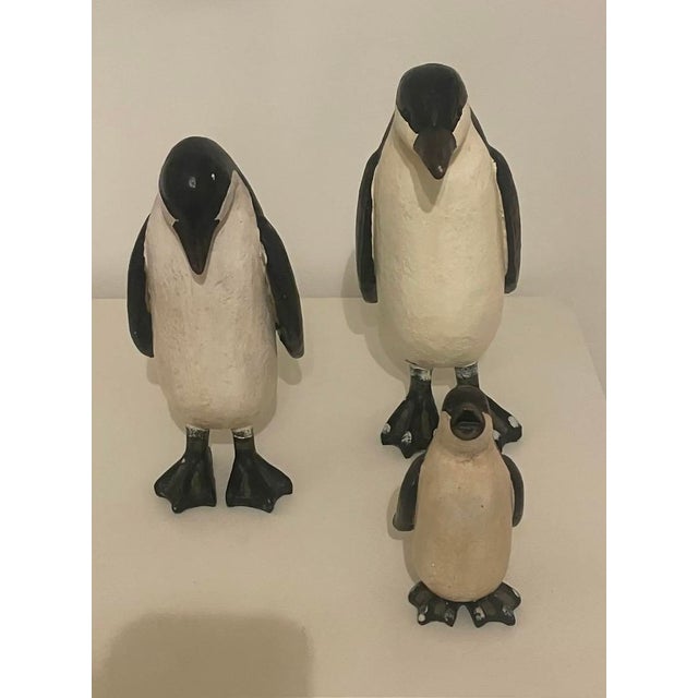 Beautiful set of 3 solid cast penguins. Nice weight, large and hand-painted. No chips or cracks. Makes a great gift for...