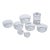 1960s Arcoroc France Crystal Breakfast 7 Bowls & Jelly Jar - 8 Pieces For Sale