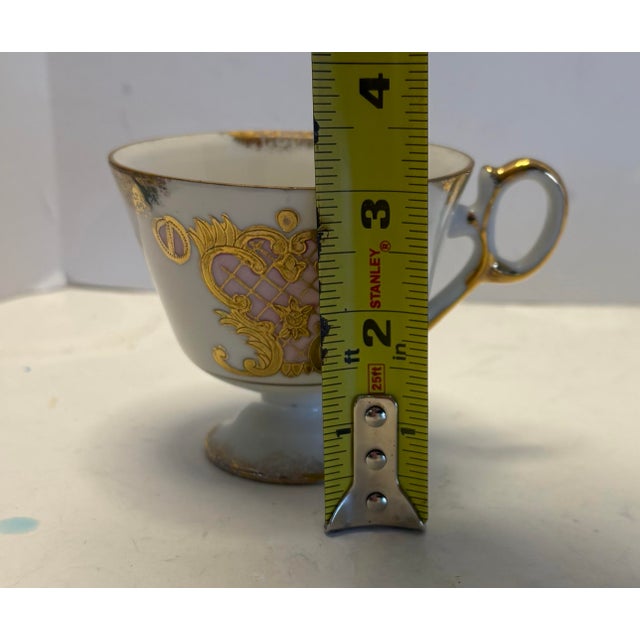 Antique Bohemian-Style Porcelain Tea Cup With Gilt Cartouche, C. 1900 For Sale In Indianapolis - Image 6 of 6