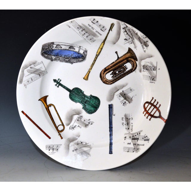 1950s Early 1950s Piero Fornasetti Musical Pottery Plates - Set of 4 For Sale - Image 5 of 7