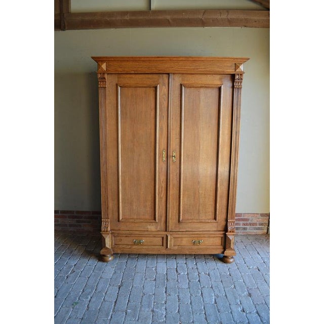 Antique Oak Wooden Cabinet For Sale - Image 10 of 10