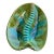 Vintage MCM California Pottery Usa 404 Green & Aqua Drip Glaze Ash or Catchall Tray For Sale