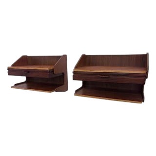 Danish Teak Nightstands in Hans J. Wegner Style, Mid-Century 1958, Pair For Sale