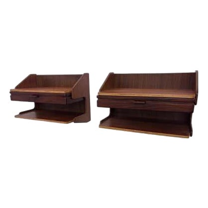 Danish Teak Nightstands in Hans J. Wegner Style, Mid-Century 1958, Pair For Sale