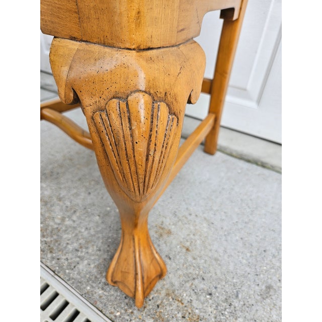 Queen Anne Style Dining Chairs Ball and Claw Feet -Pair For Sale - Image 11 of 14