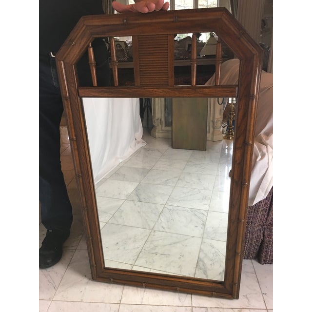 1960s Boho Chic Faux Bamboo Wood Mirror Chairish