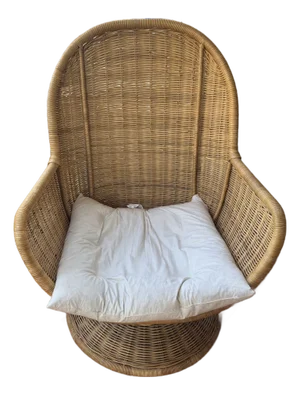 1970’s Rattan Swivel Egg Chair