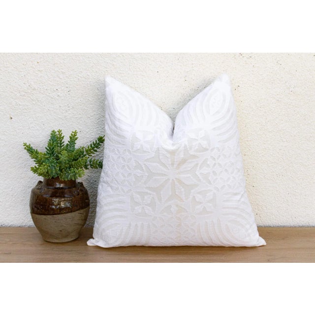 Textile Champu Charm Applique Pillow Cover For Sale - Image 7 of 7