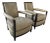 Pair Donghia Open Arm Lounge Chairs For Sale