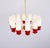 Gold Large Red Opal Glass Sputnik Chandelier from Kaiser Idell / Kaiser Leuchten, Germany, 1960s For Sale - Image 8 of 10