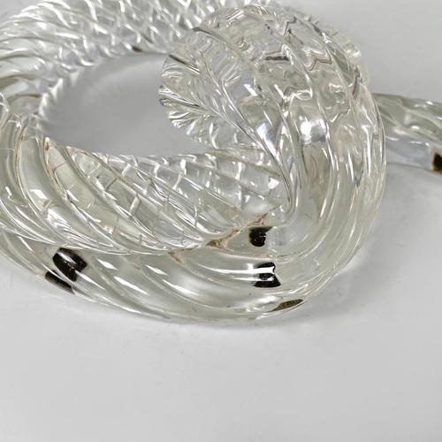 Italian Art Deco Table Lamps in Murano Glass and Floral Fabric attributed to Seguso, 1930s, Set of 2 For Sale - Image 17 of 18