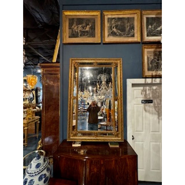 Gold 19th Century French Giltwood Cushion Mirror For Sale - Image 8 of 8