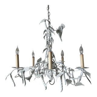 Hollywood Regency Faux- Beans Chandelier Pendant Lamp For Sale