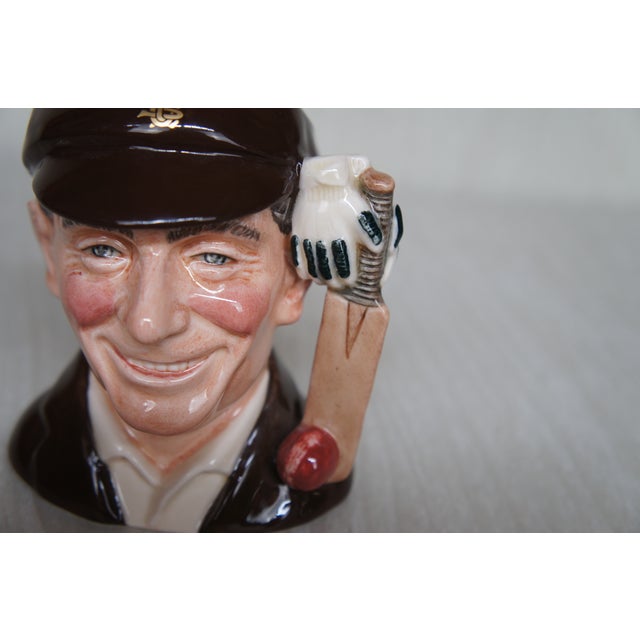 1990s Englsih Royal Doulton Jack Hobbs English Cricketer Toby Character Jug For Sale - Image 10 of 14