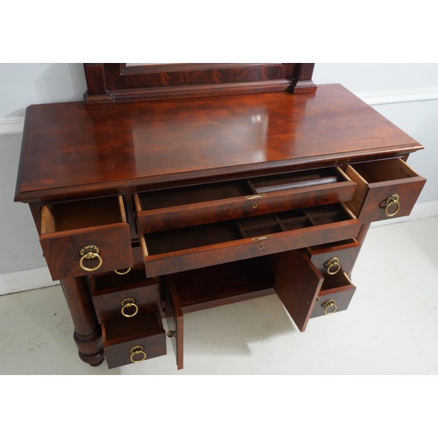 Traditional Henredon Empire Mahogany Dresser W. Mirror For Sale - Image 3 of 18