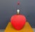 Postmodern Flute of Chicago Postmodern Corrugated Cardboard Table Lamp in Red, 1980s For Sale - Image 3 of 9