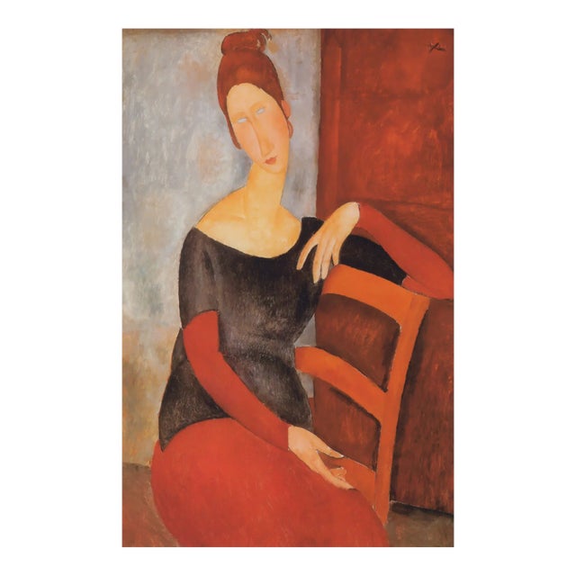 Modigliani Hebuterne on Red Chair Limited-Edition For Sale