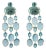 Marysol Statement Earrings in Blue Quartz, Clip On, A Pair For Sale