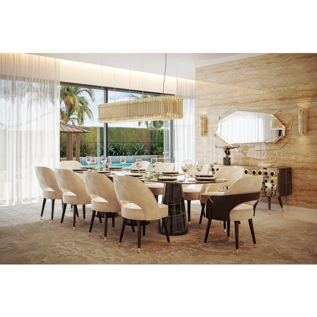 Set of 10 chairs. Designed with a classic retro chic feel, comfortable and perfect to pair with a circular dining table....