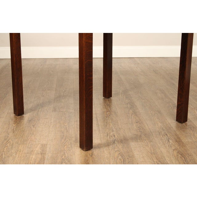Stickley Mission Collection Square Oak Dining Table For Sale - Image 9 of 12