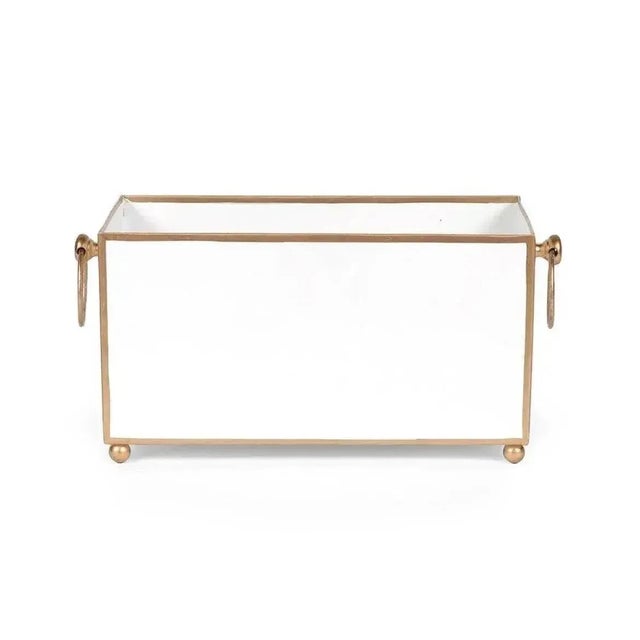 Modern Modern Transitional Style Rectangular Cachepot For Sale - Image 3 of 8