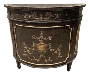 Maitland Smith Neoclassical Demi Lune Table