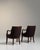Red Early 20th Century Empire Red Wood Pair of Club Chairs For Sale - Image 8 of 12